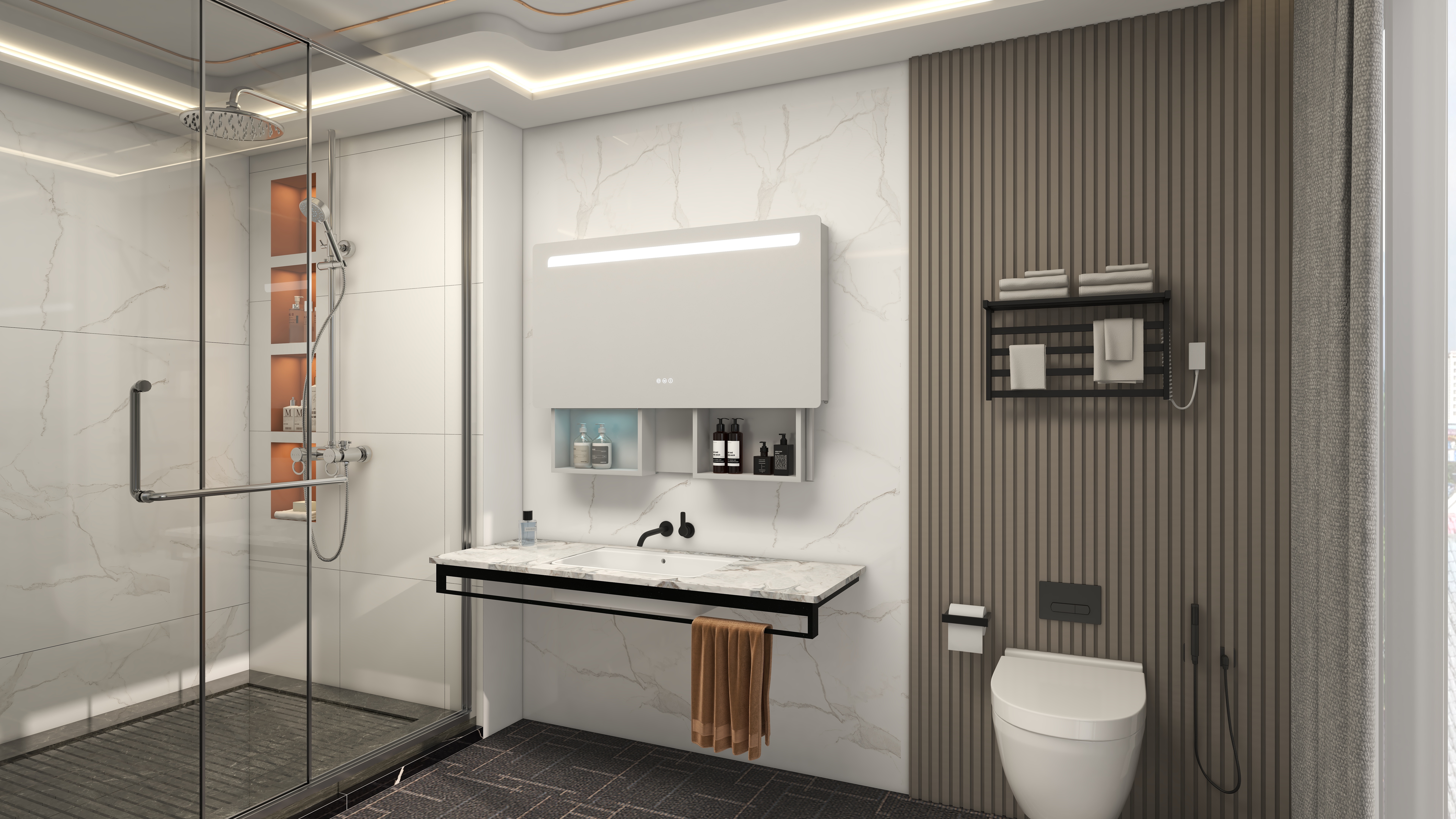 Futuristic bathroom concept