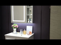 Wall Mounted Modern LED Medicine Cabinet with Speaker and Illuminated Mirror Design