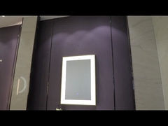 浴室の装飾 メイク 壁掛け バニティ フレーム付き LED ミラー 温度ディスプレイ