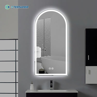 Arch Shape Modern Luxury Hotel Bathroom Decorative Round Wall Smart Mirror With LED Lighted