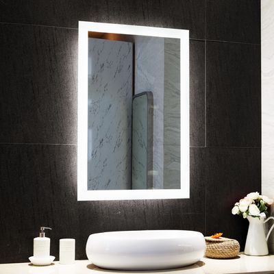 Customized Rectangle LED Bathroom Mirror with Touch Sensor Switch and Waterproof Design