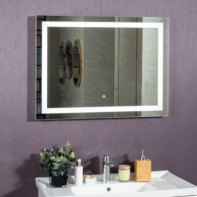Custom Lighted Bathroom Smart Vanity LED Mirror with Rust Resistant Metal Chassis