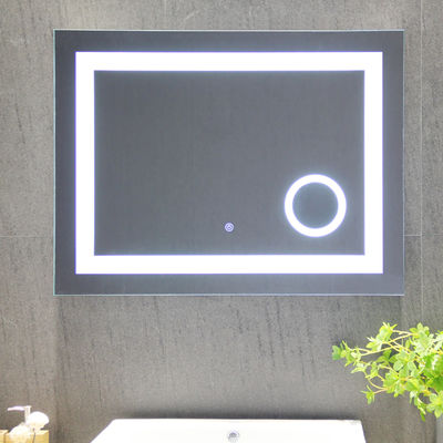 Smart Touch Sensor Anti-fog Led Mirror For Hotel Bathroom With Silver Lenses Material