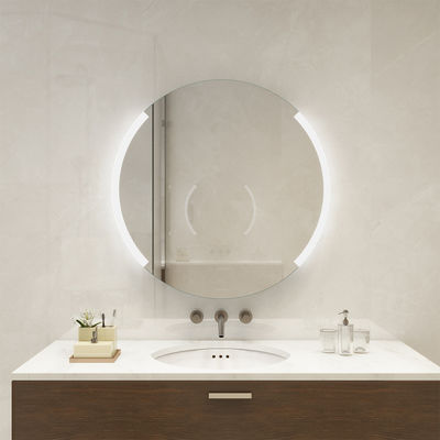 Custom Sandblasted LED Mirror Light Adjustable Color Temperature for Hotel and Home