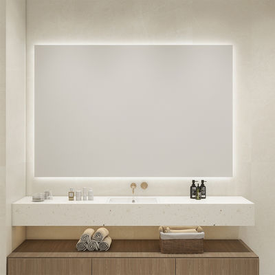 Frameless LED Vanity Mirror Light with Adjustable Color Temperature and IP44 Waterproof Protection for Bathroom Installations