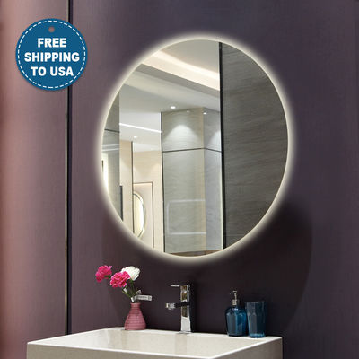 Eco Friendly Lighted Mirror TV Contemporary Magnifying Bathroom Mirror With Light