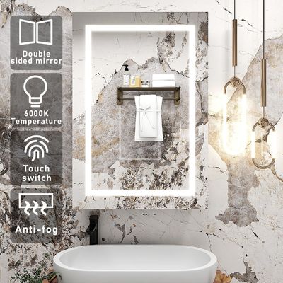 Modern Floating Bathroom Vanity Set With LED Mirror And Light Medicine Cabinet