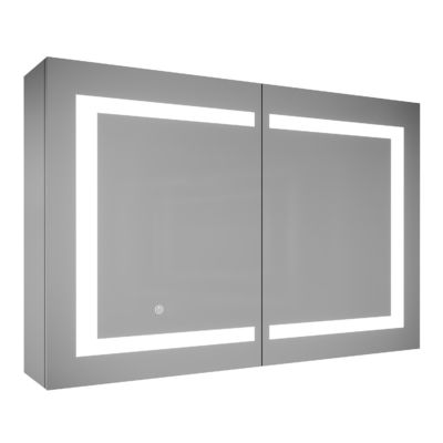 Bathroom Storage Lighted Mirror TV Decoration Double Door Medicine Cabinet