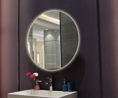 Hotel Lighted Mirror TV Frameless LED Illuminated Bathroom Mirror For Beauty Salon