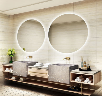 Hotel Lighted Mirror TV Frameless LED Illuminated Bathroom Mirror For Beauty Salon