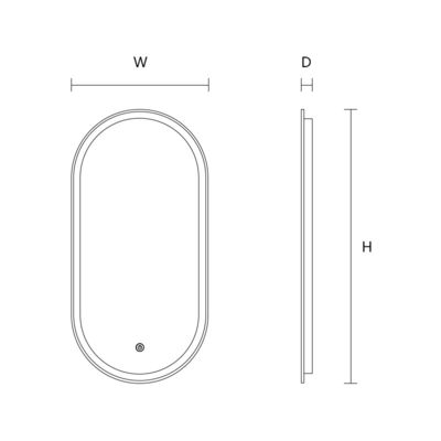 5mm Environmental Silver Mirror Round Shape LED Vanity Mirror for Smart Round Mirrors