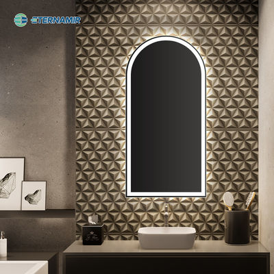 Arch Shape Modern Luxury Hotel Bathroom Decorative Round Wall Smart Mirror With LED Lighted