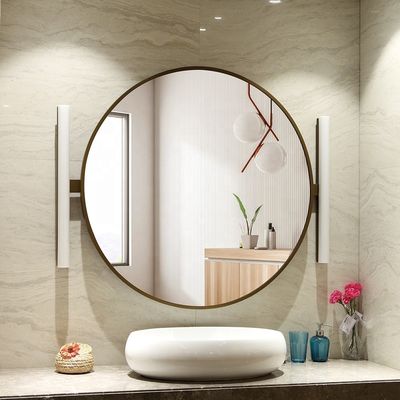 5mm Environmental Silver Mirror Round Shape Bathroom Wall Mounted LED Lighted Mirror
