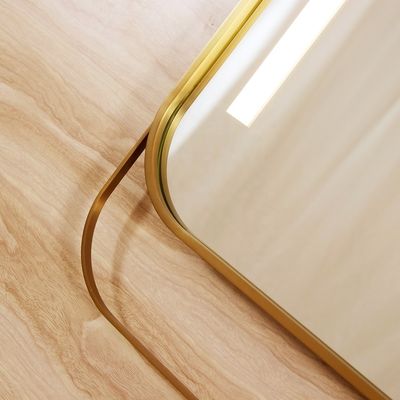 Rust Resistant LED Lighted Metal Framed Bathroom Wall Mirror with Round Corner Design
