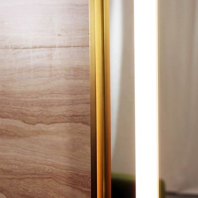 Rust Resistant LED Lighted Metal Framed Bathroom Wall Mirror with Round Corner Design