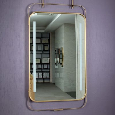 Christmas Luxury Square Frame Decorative Wall Mounted Mirror with Lighting