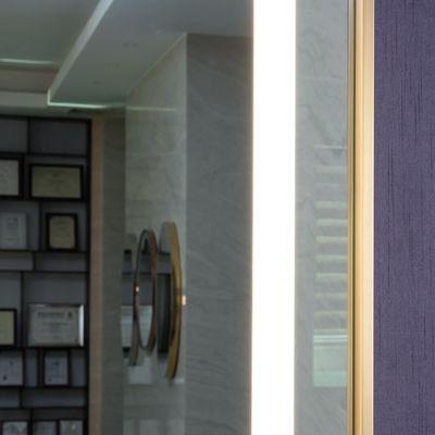 Christmas Luxury Square Frame Decorative Wall Mounted Mirror with Lighting