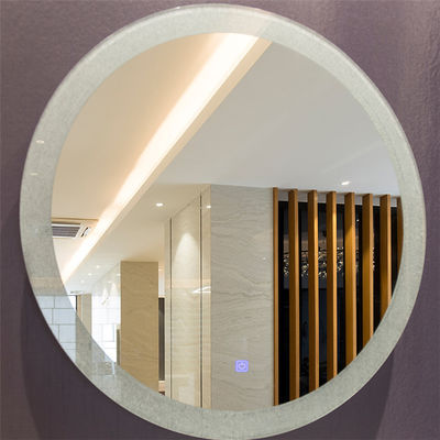 Smart Touch Screen LED Mirror Bathroom Luxury IP44 Suitable Defogger and Time Display