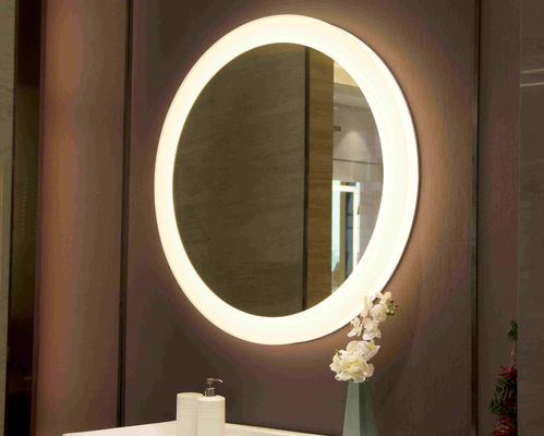 Smart Touch Screen LED Mirror Bathroom Luxury IP44 Suitable Defogger and Time Display