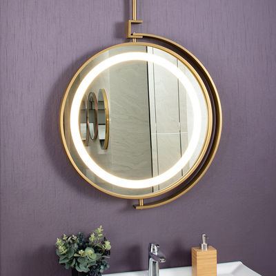 Rust Resistant Metal Frame Hotel Vanity Smart Bath Wall Mirror with Heating and Anti-Fog LED