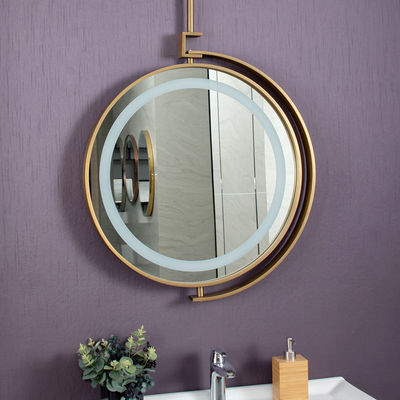 Rust Resistant Metal Frame Hotel Vanity Smart Bath Wall Mirror with Heating and Anti-Fog LED