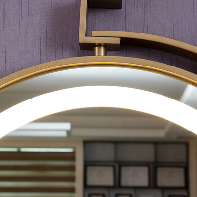 Rust Resistant Metal Frame Hotel Vanity Smart Bath Wall Mirror with Heating and Anti-Fog LED