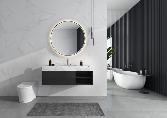 Hotel Silver Lenses Backlit Touch Sensor Led Bathroom Mirror with Light and Magnifying