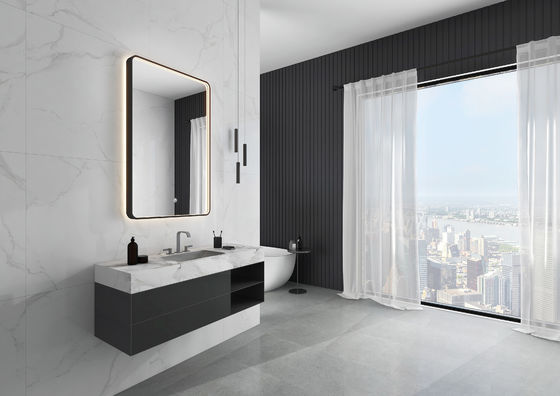 Hotel Silver Lenses Backlit Touch Sensor Led Bathroom Mirror with Light and Magnifying