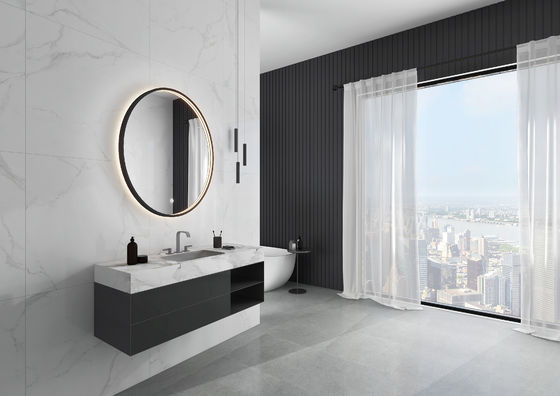Hotel Silver Lenses Backlit Touch Sensor Led Bathroom Mirror with Light and Magnifying