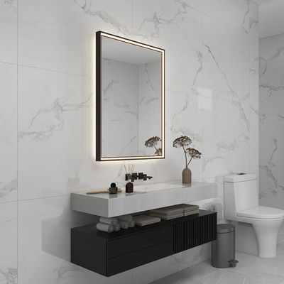 Modern Touch Screen LED Smart Wall Mounted Custom Shape Bathroom Mirror For Hotel Home