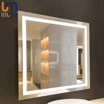 Light-Equipped Smart Backlit Bathroom Mirror with Touch Screen and Anti-Fog Functio