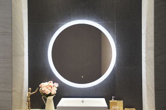 Aluminum Frameless Hexagon Led Intelligent Natural Warm Wall Mounted Smart Anti-fog Touch Screen Bathroom Mirror