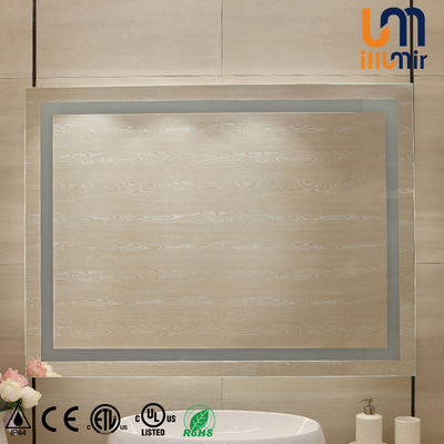 Hotel Decoration LED Mirror With Light Dimming Defogger Rectangle Shape