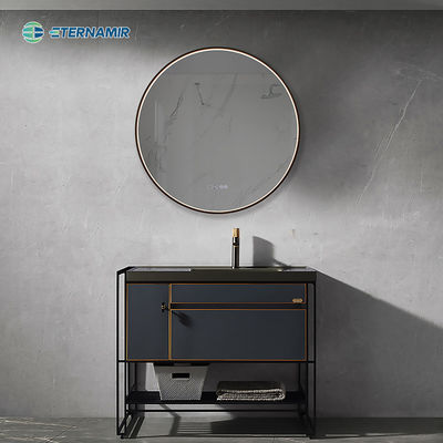 Living Room Glass Framed Mirrors Customizable Led Mirror With Touch Sensor