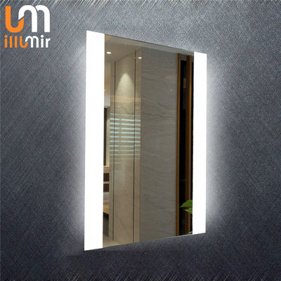 Illuminated Touch Screen Bathroom Mirror For Makeup Waterproof Easy Cleaning