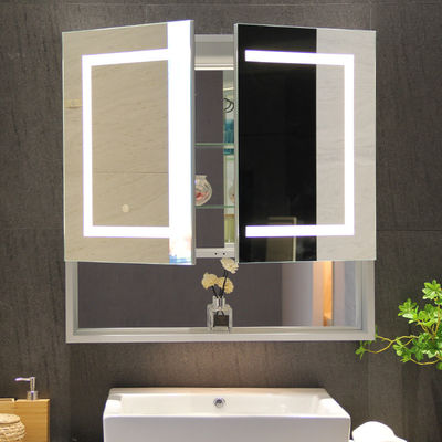 Modern Style Led Bathroom Mirror Cabinet Anti Fog Corrosion Proof Long Lasting