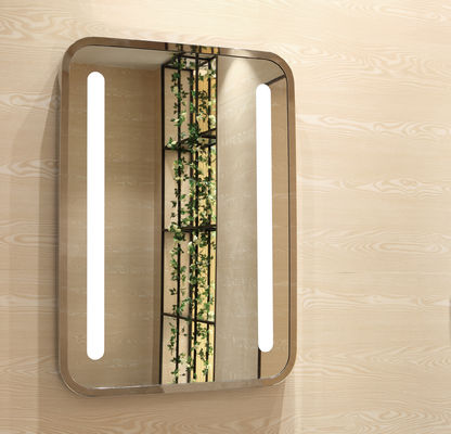 Framed Vanity Mirror With Lights R Angle Vanity Touch Screen Mirror for Decoration and Makeup
