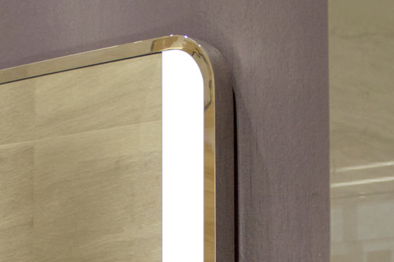 Framed Vanity Mirror With Lights R Angle Vanity Touch Screen Mirror for Decoration and Makeup
