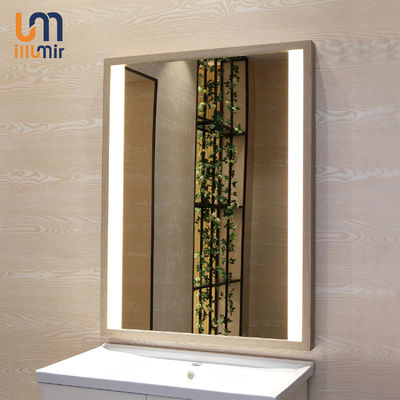 Defogger Vanity Mirror With Lights Time Display Touch Screen Wall Mirror