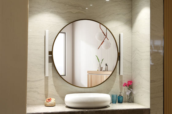 Defogger Vanity Mirror With Lights Time Display Touch Screen Wall Mirror