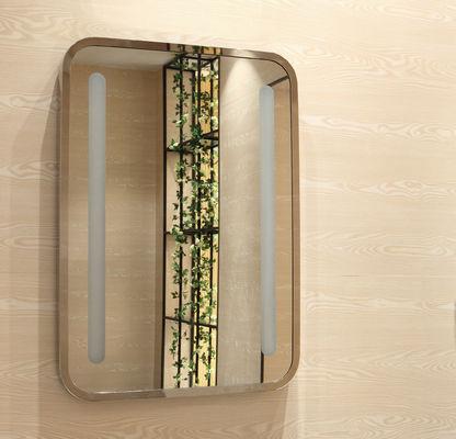 Polygonal Vanity Mirror With Lights High Clear Reflection Custom Backlit Mirror