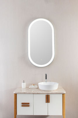HD LED Dressing Mirror With Lights Intelligent Waterproof Time Temperature Display