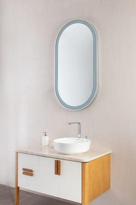 HD LED Dressing Mirror With Lights Intelligent Waterproof Time Temperature Display