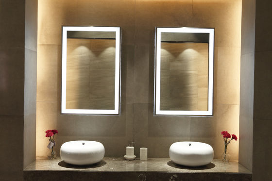 LED Wall Mounted Dressing Mirror With Lights High Definition For Hotel