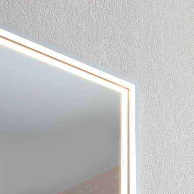 Memory Function Vanity Mirror With Led Lights Modern Design Touchable Screen