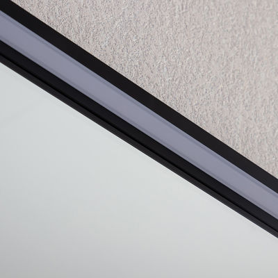 Acrylic Frame Led Strip Bathroom Mirror Touchable Screen Customizable