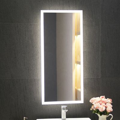 Rectangular Wall Mounted Acrylic Illuminated Haircut LED Lighted Mirror W18"xH40