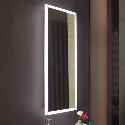 Rectangular Wall Mounted Acrylic Illuminated Haircut LED Lighted Mirror W18"xH40