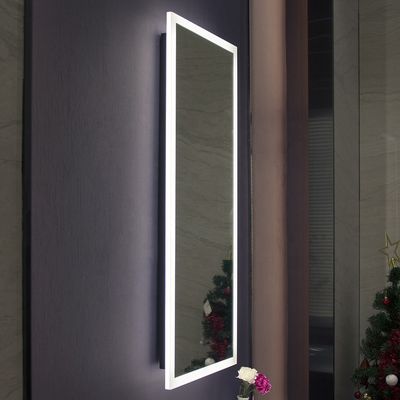 Rectangular Wall Mounted Acrylic Illuminated Haircut LED Lighted Mirror W18"xH40