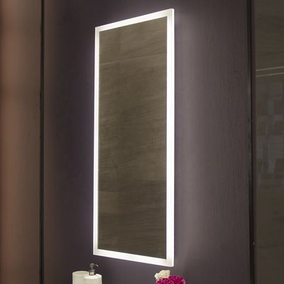 Rectangular Wall Mounted Acrylic Illuminated Haircut LED Lighted Mirror W18"xH40